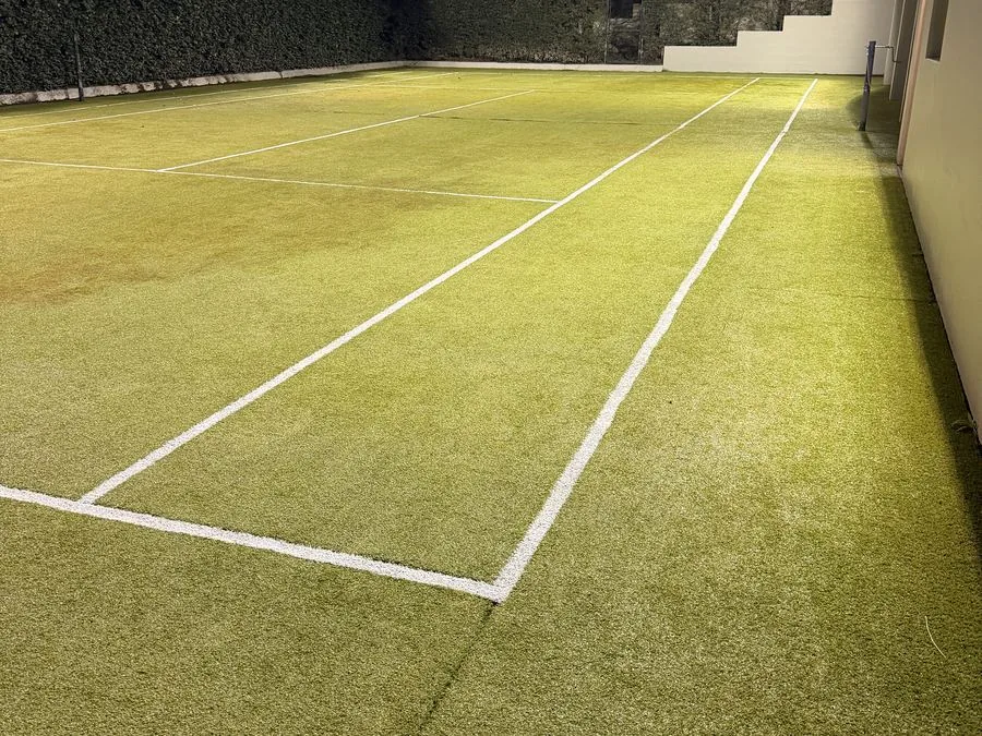 Tennis court under floodlight, Hills District Sydney